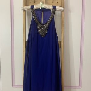 Blue flowy dress